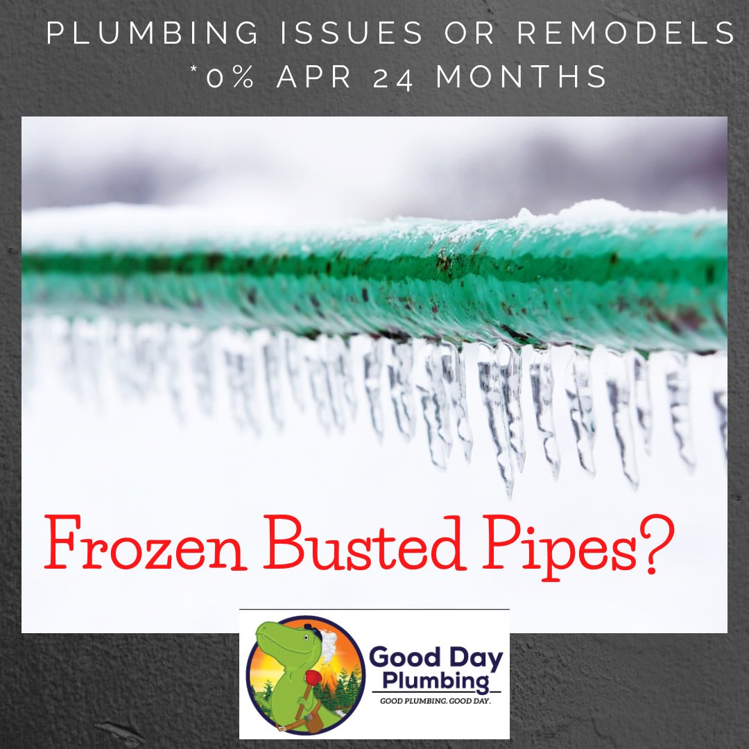 GoodDayPlumbing's tweet image. Today's temperatures predict 19°!  be careful with your pipes today! 

If you need us we're here!

GoodDayPlumbingUtah.com 
#PlumbingIssues #Plumbing #Waterlines #FrozenWaterLine #BustedWaterline #PlumberNearMe 

#WestJordan #SouthJordan #Riverton #Draper #Handyman #Bluffdale