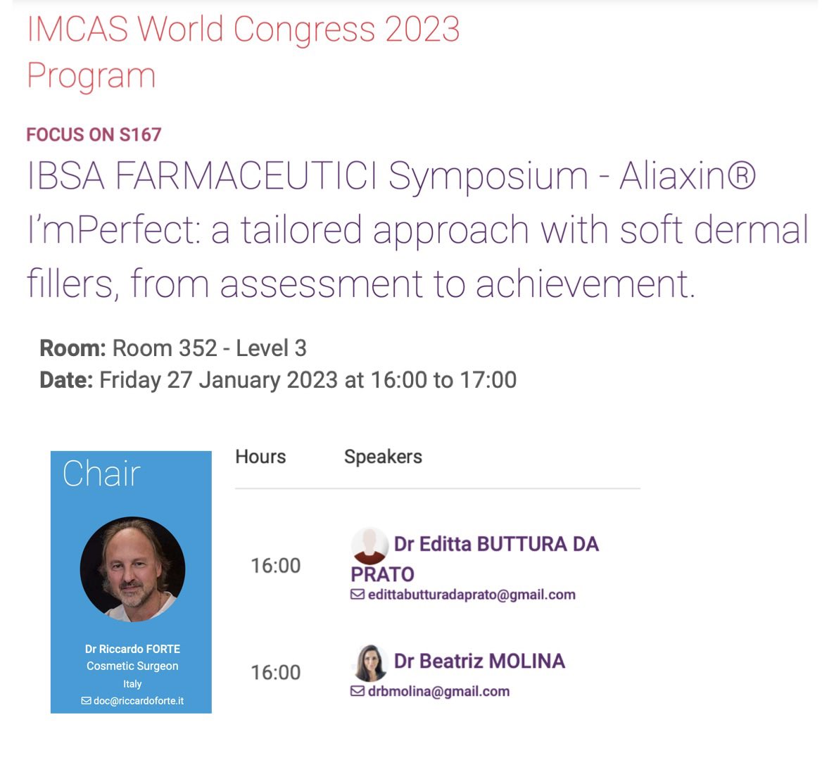 Don’t miss @ibsa_derma #simposium <a href="/imcascongress/">IMCAS</a> #paris Friday 27th 16:00, room 352 - level 3, #aliaxin #aliaxingp #aliaxinsr #dermalfillers tailor approach because I’m perfect  <a href="/ha_dermauk/">HA-Derma</a>