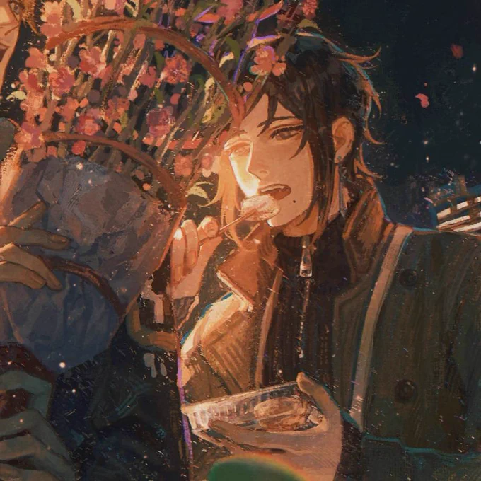 年三十行花街~買桃花食缽仔糕咯~提前祝大家兔年錢兔無憂#OC #illustration 