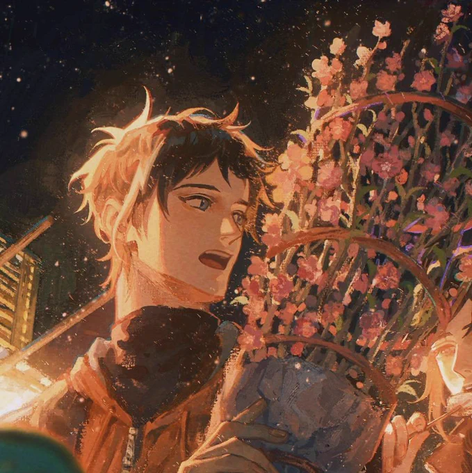 年三十行花街~買桃花食缽仔糕咯~提前祝大家兔年錢兔無憂#OC #illustration 