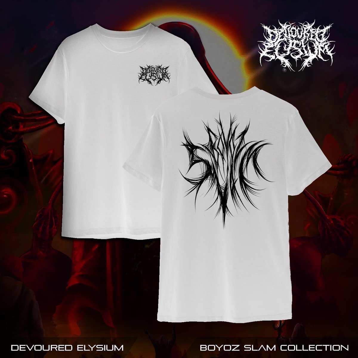 🛸 MERCH DROP ALERT 🛸
Even if you are an alien, you should care about fashion. Our new “Boyoz Slam” collection is ready to wipe out inter-galactic fashion standarts. 
DM us for more info on how to purchase. 
.
.
.
#devoured #elysium #cover #music #slamming #brutal #death #metal