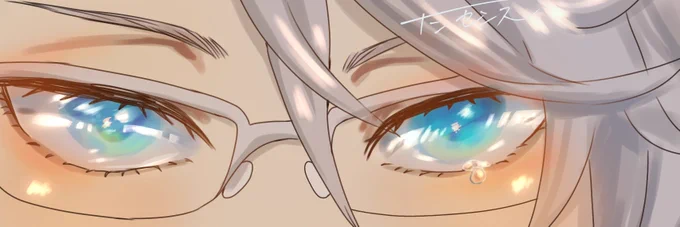 #このタグを見た人は自分の絵柄の目部分を見せる なんか……雑ッッ 