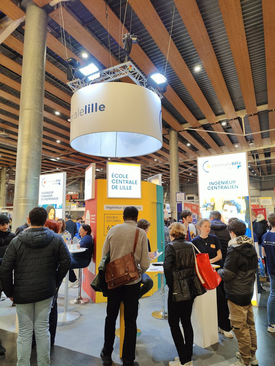 Dernières heures pour venir vous informer sur les écoles de @Centralelille  sur la salon de l'étudiant de Lille <a href="/letudiant/">l'Etudiant</a>  #ecolecentrale #iteem #ig2i #enscl