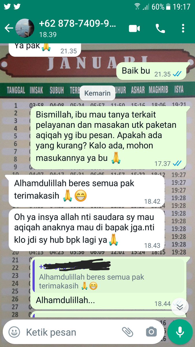 Testimoni yang sudah pernah pesan jasa aqiqah ditempat kami. Testimoni lainnya bisa lihat di IG: layananaqiqahsejabodetabek