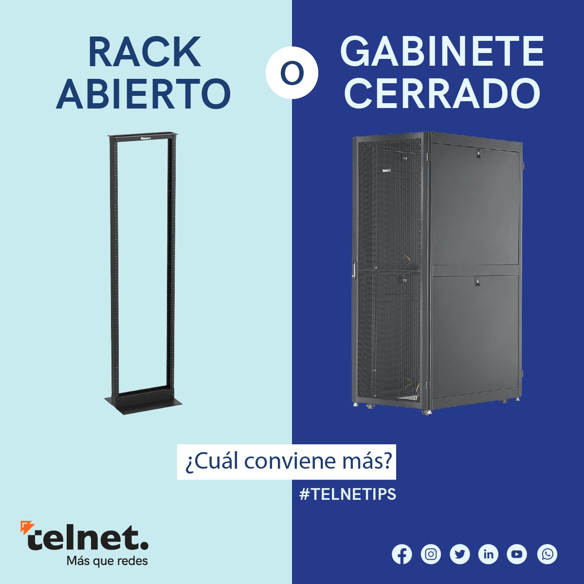 telnetron's tweet photo. En Telnet ofrecemos un amplio surtido de gabinetes cerrados o bastidores abiertos en marcas CatCom, APC y Panduit para que encuentres el que se adapte a tus necesidades.
#TelNetip #TelNet #TelNetron #Tecnología #Telecom #Redes #Estandares #Profesional #Calidad #Panduit #ANSI #TIA https://t.co/8kmo7LlARe