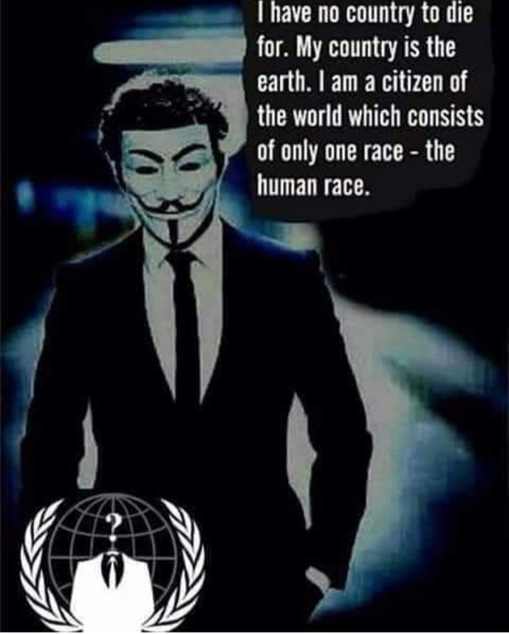 wateenalrwh's tweet photo. #anonymous #no #country #to #die #my #earth #world #consists #only #for #one #race #the #human https://t.co/92FZ0jJM7D