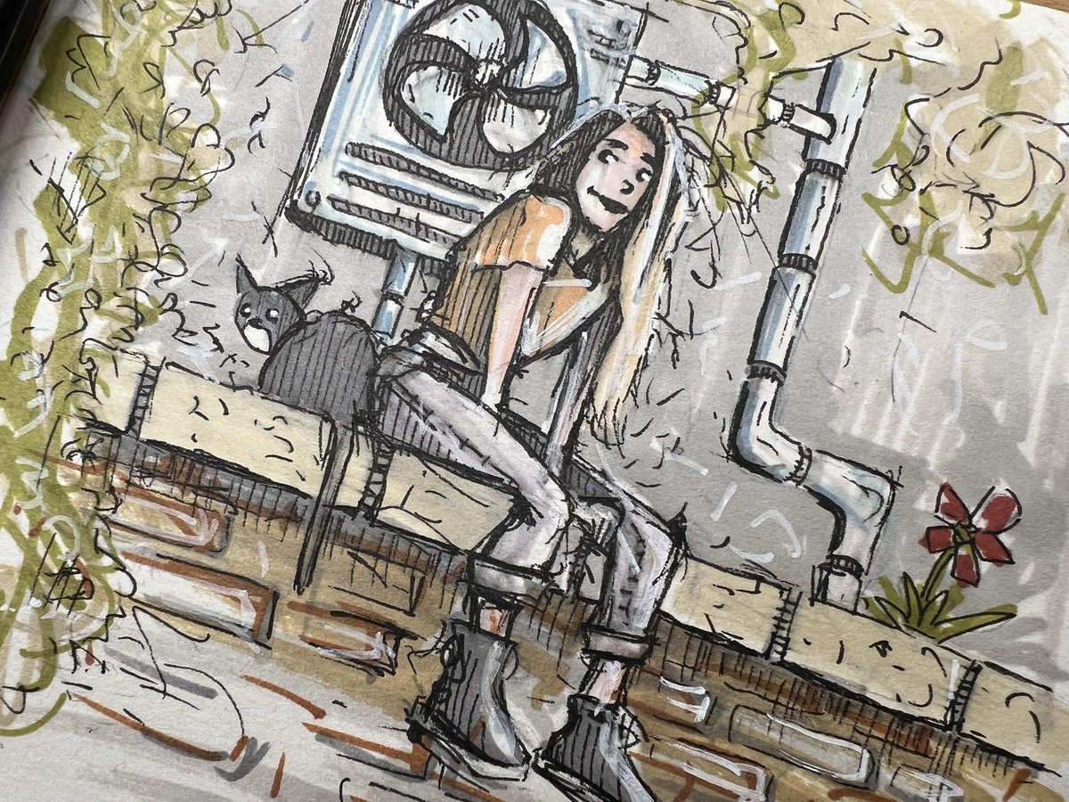 donoghmclaverty's tweet image. Sitting out back #sketchbook #scribbles