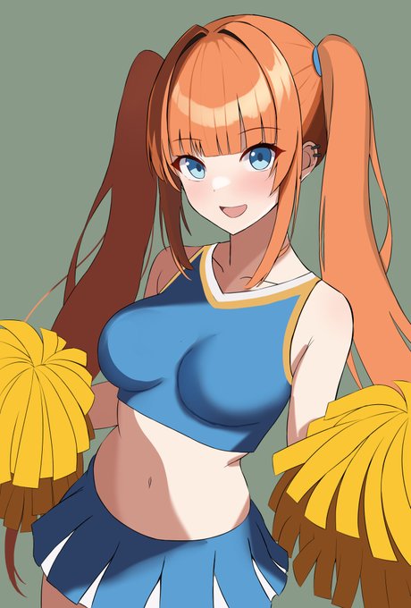 「cheerleader long hair」 illustration images(Popular)｜4pages