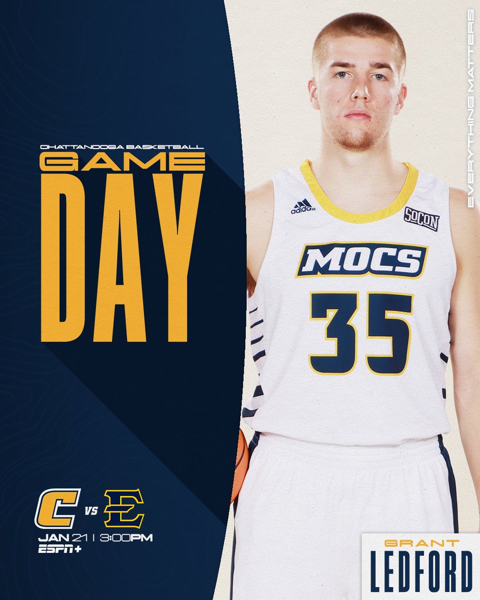 GoMocsMBB's tweet photo. RIVALRY GAME DAY IN THE ROUNDHOUSE!

🆚 ETSU (7-13, 3-4 SoCon)
⌚️ 3:00 p.m.
📍 McKenzie Arena
📺 https://t.co/DcIB9wEtlp
📊 https://t.co/D1g0f17udO
📻 https://t.co/cbJGkB93ys
🎟 https://t.co/jxyQZSwwVx

#GoMocs https://t.co/2SceoqBPPU
