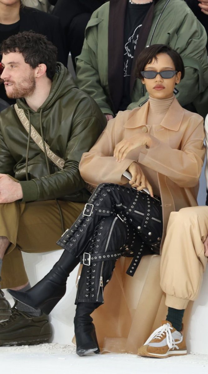 corinne ☆ on Twitter: "taylor russell at the loewe fw23 menswear show!!"