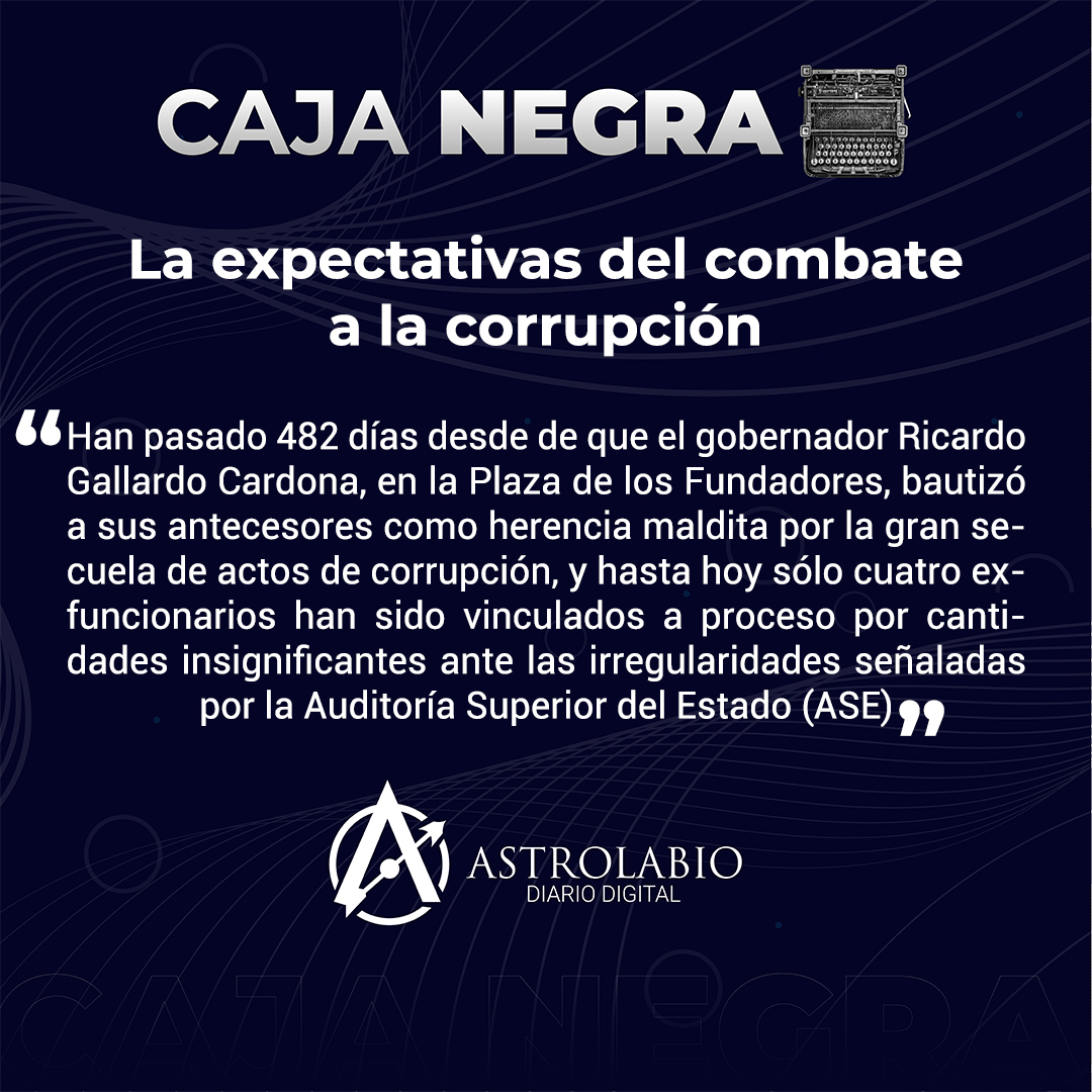 AstrolabioSLP's tweet photo. #CajaNegra 📰🔴| "Han pasado 482 días desde de que en la Plaza de los Fundadores se generó la expectativa de que, por las razones que fueran, las corruptelas de un sexenio no quedarían impunes…".

Lee el texto completo🗞➡ https://t.co/Z4gb42VPMd https://t.co/yhvvdT4Jkl