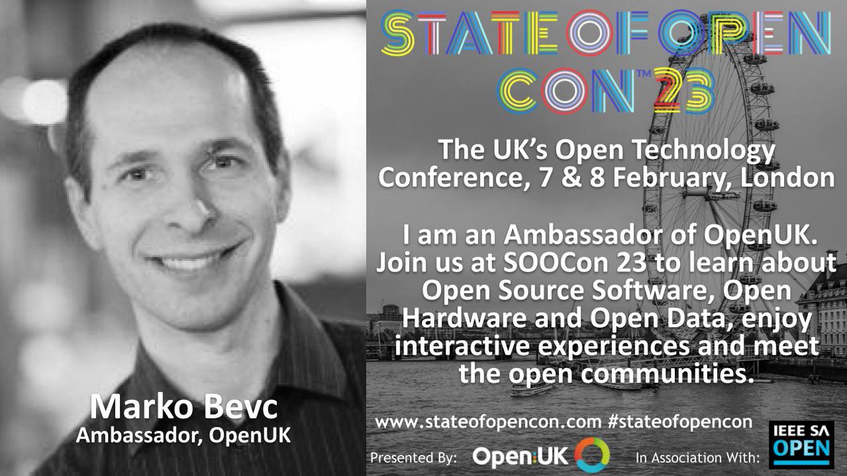 Awesome speaker line-up with amazing content and opportunity to interact with the #opensource community at State of Open Con '23 covering all angles of open source software, open hardware and open data. stateofopencon.com #stateofopencon #SOOCon23 <a href="/openuk_uk/">OpenUK</a>