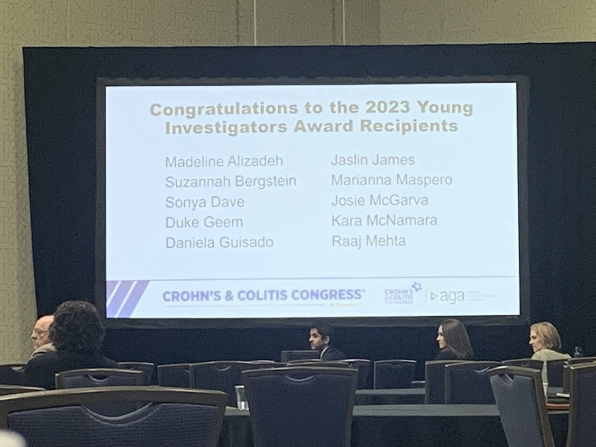 Excited to have shared my work on how aconitate decarboxylase 1 is a key regulator of colitis and honored to have received the Young Investigators Award at #CCCongress23 ! <a href="/CrohnsColitisFn/">Crohn's & Colitis Foundation</a> <a href="/AmerGastroAssn/">American Gastroenterological Association (AGA)</a>