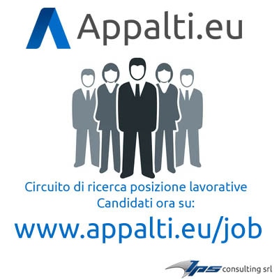Numerose nostre aziende Clienti sono alla ricerca di collaboratori con svariate qualifiche
Per questo abbiamo deciso di realizzare un circuito di candidature spontanee da mettere in evidenza alle nostre numerose aziende partner e aziende Clienti.
appalti.eu/job
