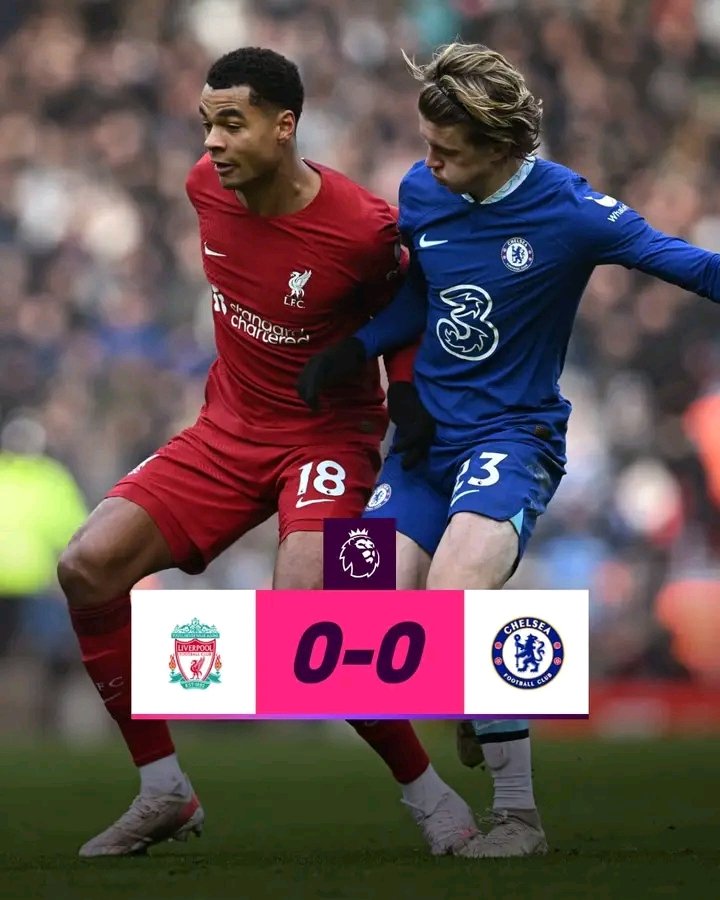 firstbetng's tweet photo. Full time score:

🔴 Liverpool 0-0 Chelsea 🔵 

#LIVCHE #firstbetng #Brilasports #hopelanddigital #Liverpool #Chelsea https://t.co/XcY2ZwBLnW