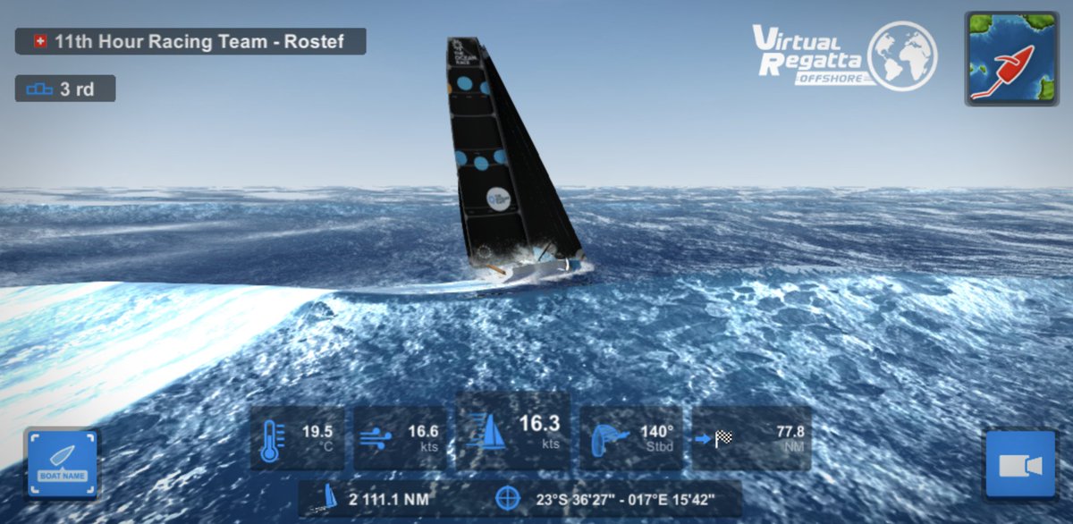_Rostef's tweet photo. @theoceanrace  Leg 1 on @VirtualRegatta for @11thHourTeam. 3rd overall, 1st in Ocean Race e-Sport ranking. And also a win for 11th hour virtual racing team. Congrats to Arylla / INC-BUREAU VALLEE for the win and @PapichuloVr for 2nd (almost got you ;-)) https://t.co/5KhR02vjJX