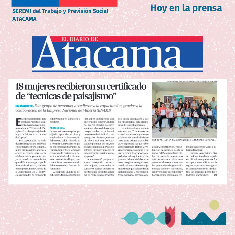 Seremi de Trabajo y Previsión Social de Atacama tweet media
