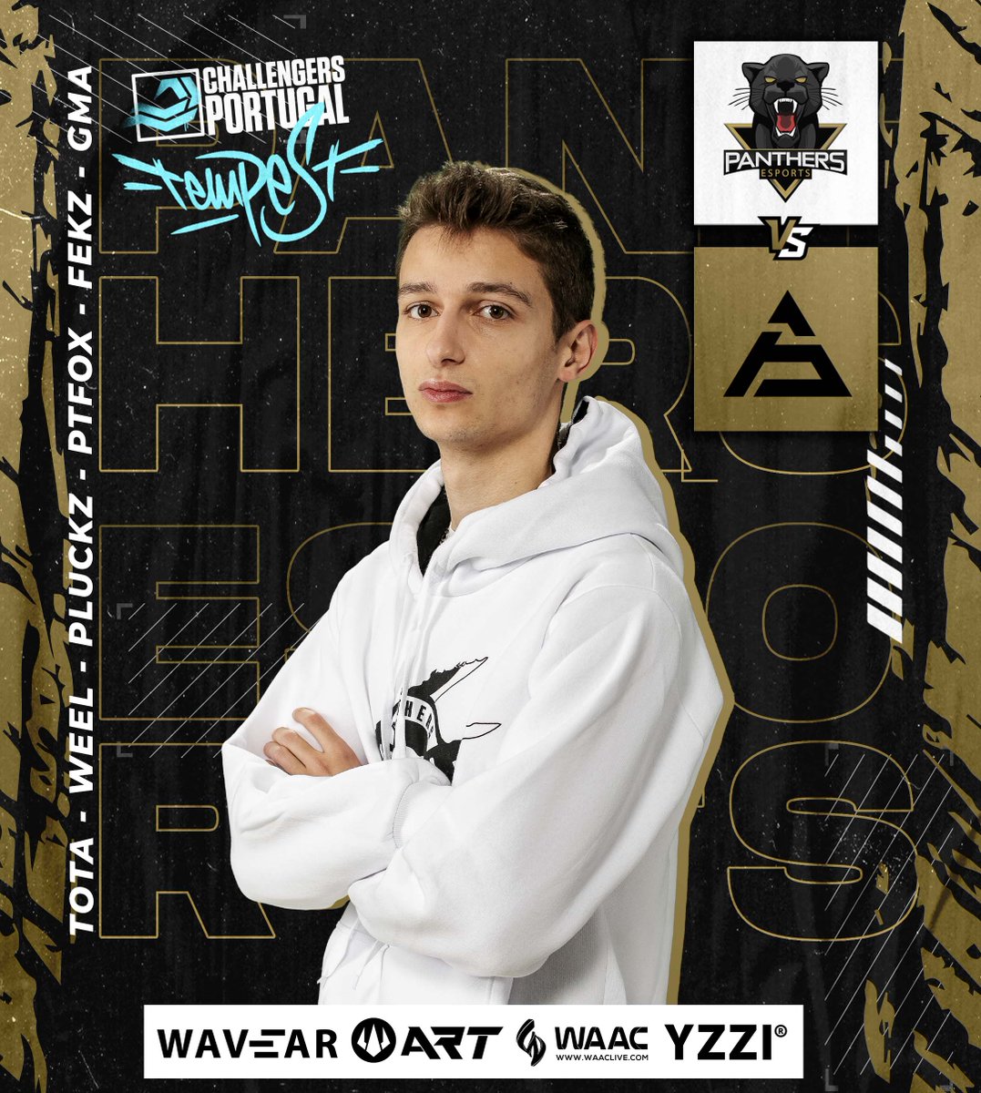 Vamos disputar uma nova jornada na <a href="/valleague_pt/">VALORANT Challengers Portugal: Tempest</a>🌊será uma dura batalha e contamos com o teu apoio!

🆚<a href="/sawggofficial/">SAW</a> 
🗓️21/01/23
⏰17:00H
📺twitch.tv/valleague_pt

<a href="/TOTAtheone1/">Tomas Miranda</a> | <a href="/xavierbaiao/">weel</a> | <a href="/pluckz2g/">Paulo Correia</a> | <a href="/Ptf0x/">Ptf0x</a> | @fekzVAL | <a href="/g_amorim11/">gMa</a> | <a href="/magerdanger_/">MagerDanger</a>

#GOPANTHERS #VALTempest