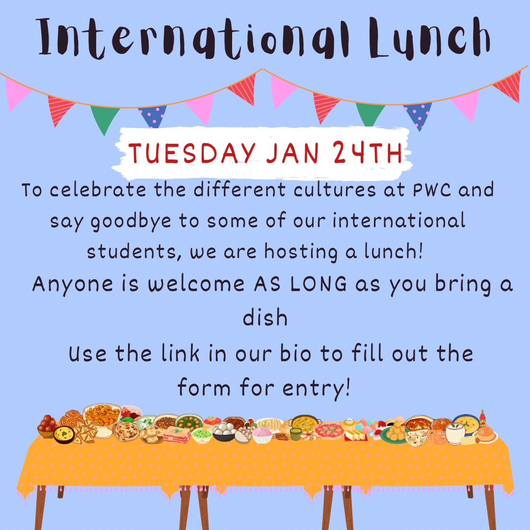 It has come to our attention that some of our international students could not attend the lunch on Thursday, so we have decided to switch the date to Tuesday Jan 24th. Use this link to confirm your attendance! docs.google.com/forms/u/2/d/e/…