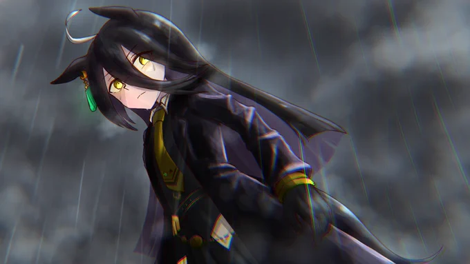 #ウマ娘  #マンハッタンカフェ雨の日◎ 