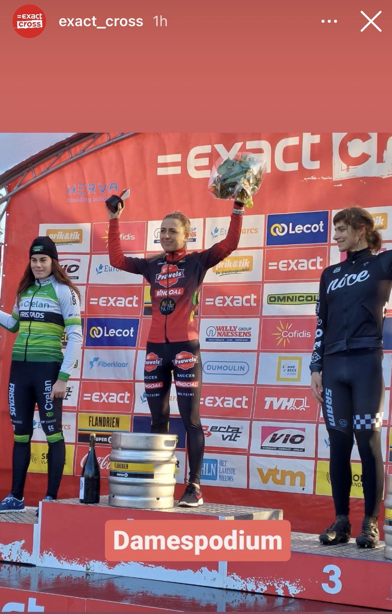 Austin Killips, a man, was 3rd today in the @UCI_CX women elite at #Exactcross #Zonnebeke - #Kasteelcross

Jana Dobbelaere, who came in 4th behind Killips, deserved to be on that podium today. 

#SaveWomensSports