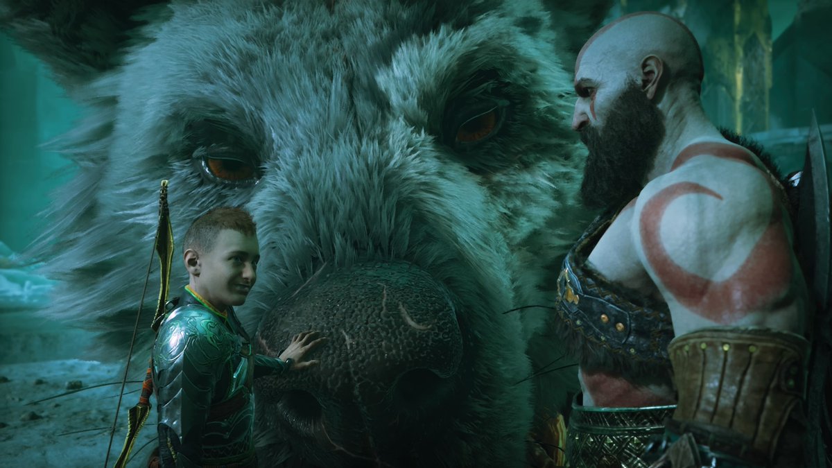 Cassiof13's tweet photo. #Fotogamer #GodofWarRagnarok #JogadaDaSemanaPlaystation #Atreus #Kratos #PS4 #Photogamer #PS4share https://t.co/fAYGefSlEB