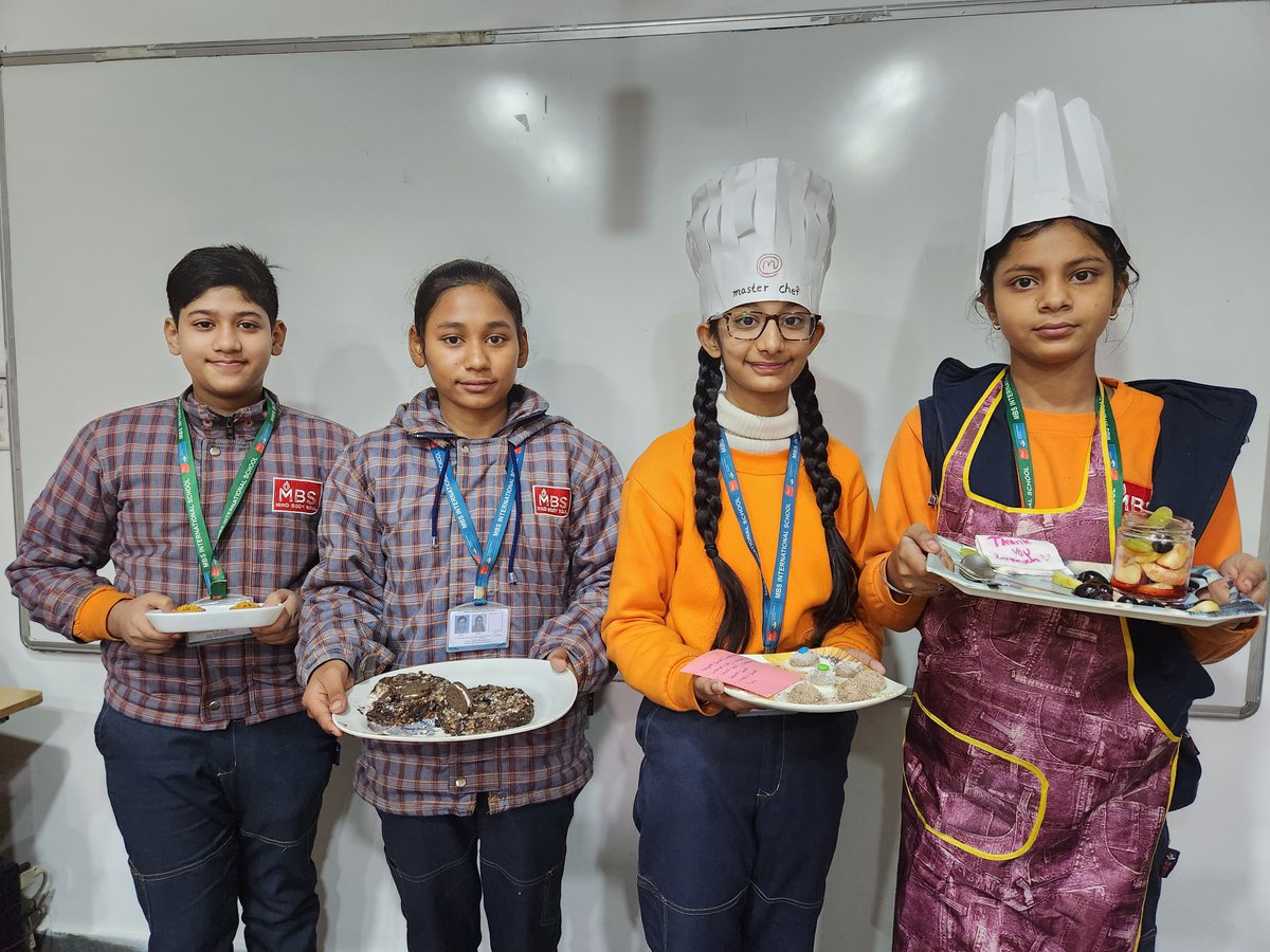 SchoolMbs's tweet image. MBS International School organized an Inter-House Taste Design and Health Competition on January 20, 2023 for classes VI &amp;amp; VII.
#MBS #mbsinternationalschool #tastetestchallenge #healthyeating #bestschoolever #bestschoolindwarka #eatinghealthyfood #learningisfun #competition