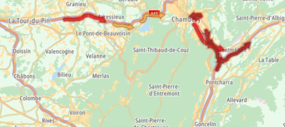 ANWBeuropa's tweet image. Vooral ten oosten van Chambéry staan er wat wintersportfiles op de #A41 n de #A43 maar de vertraging is nergens meer dan een kwartier #Frankrijk