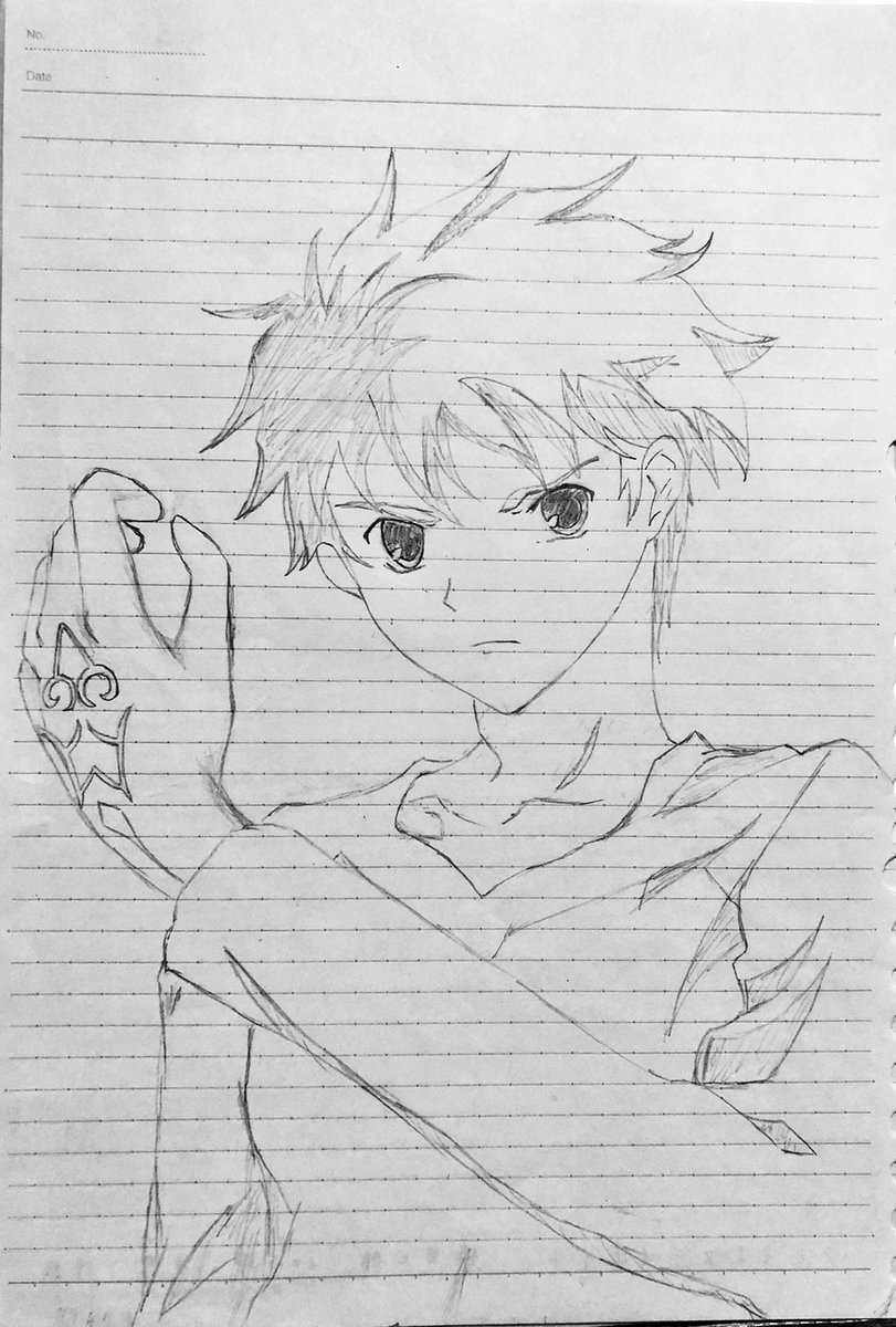 過去絵　模写　２枚目　衛宮士郎
#模写 ＃過去絵　#FateStayNight