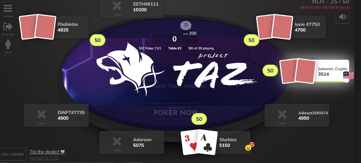 TazmanianNFT's tweet photo. What an extreme event !!
51 People are at the table.
1st place will receive 50 Ada & WL
2-5 places will get WL.
Join our discord for the fun future event
at https://t.co/Rkm4OZJSGn
#CNFTCommunity #CNFT #NFT #WLGiveaways #WLGiveaway #ProjectTAZ #TAZ #Cardano #pokeronline https://t.co/jQkchPqUYp