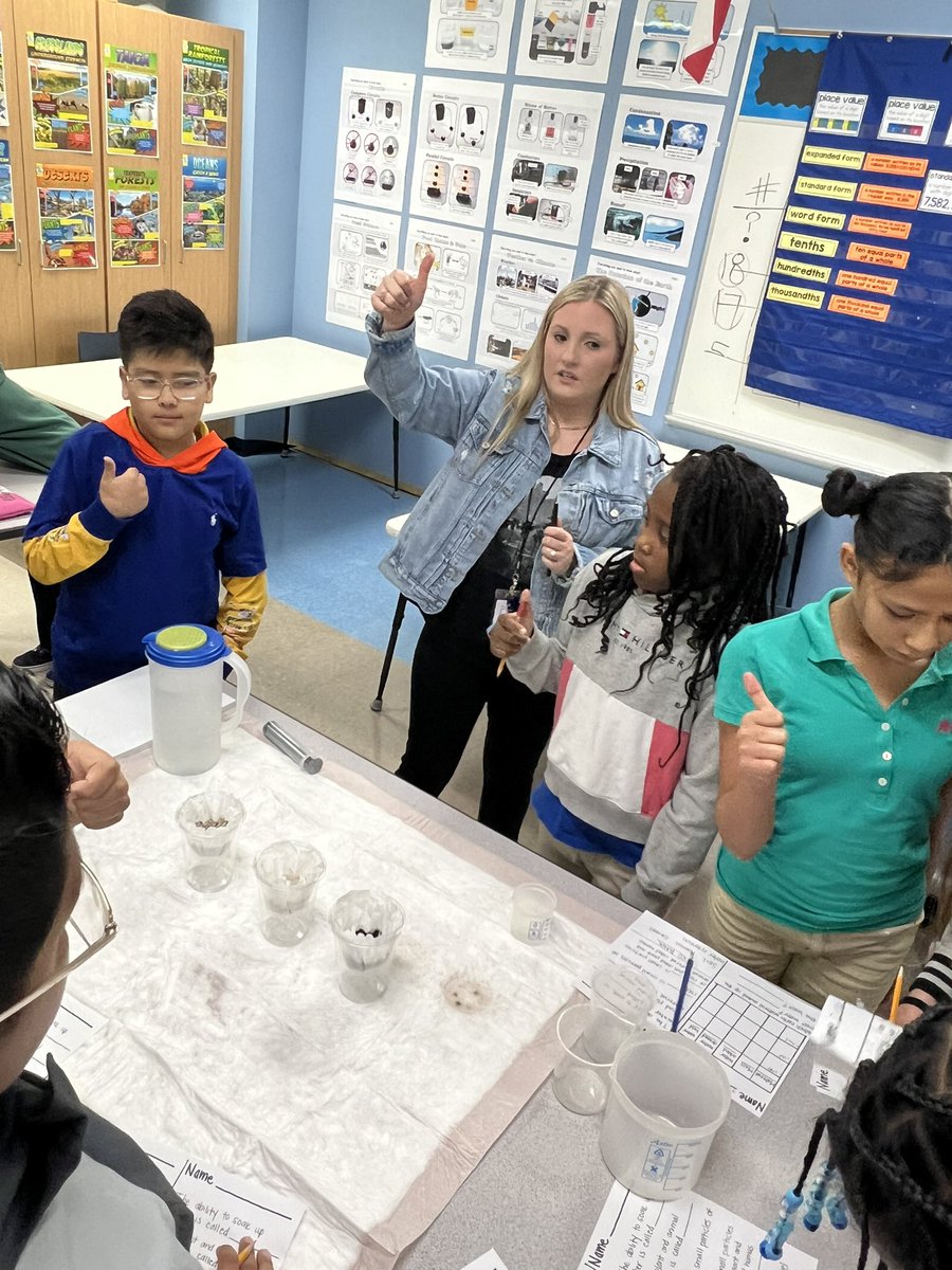 RangeElementary's tweet image. Mrs. Shields’s class experimented with water retention of different types of soils. There were great conversations happening between groups. Great job, kiddos.🤩