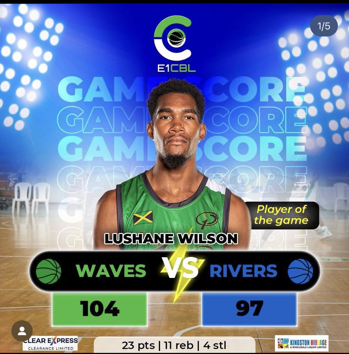 e1_cbl's tweet photo. 🏀Lushane Wilson - Player of the Game🏀
Elite 1 Waves🟢 vs Elite 1 Rivers
#Jamaica #basketball #professional #phaselacademy #phase1 #summerleague #probasketball #dunk
#E1CBL #caribbean #Barbados #Ghana #NBA #gleague #coaches #elite1 https://t.co/RD91POXOQ5