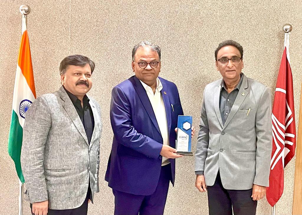 ONGC_'s tweet photo. #ONGC Health Safety Environment wins yet another coveted “Greentech International EHS Award 2023” for exemplary performance in Environmental Leadership. 
The prestigious awards were organised by @Greentech_Delhi 

#ONGCCelebrates
#YouAreEnergy 

@g20org 
@IndiaEnergyWeek https://t.co/8yf06DO9cv