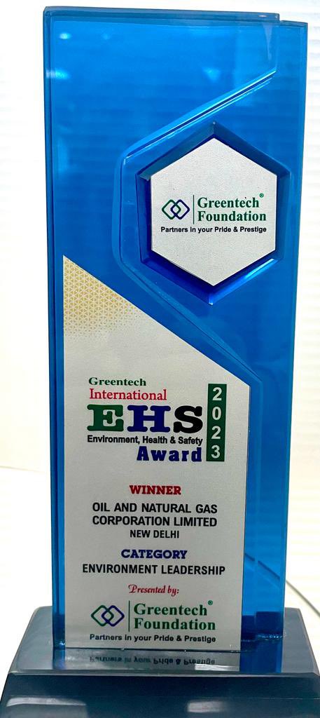 ONGC_'s tweet photo. #ONGC Health Safety Environment wins yet another coveted “Greentech International EHS Award 2023” for exemplary performance in Environmental Leadership. 
The prestigious awards were organised by @Greentech_Delhi 

#ONGCCelebrates
#YouAreEnergy 

@g20org 
@IndiaEnergyWeek https://t.co/8yf06DO9cv