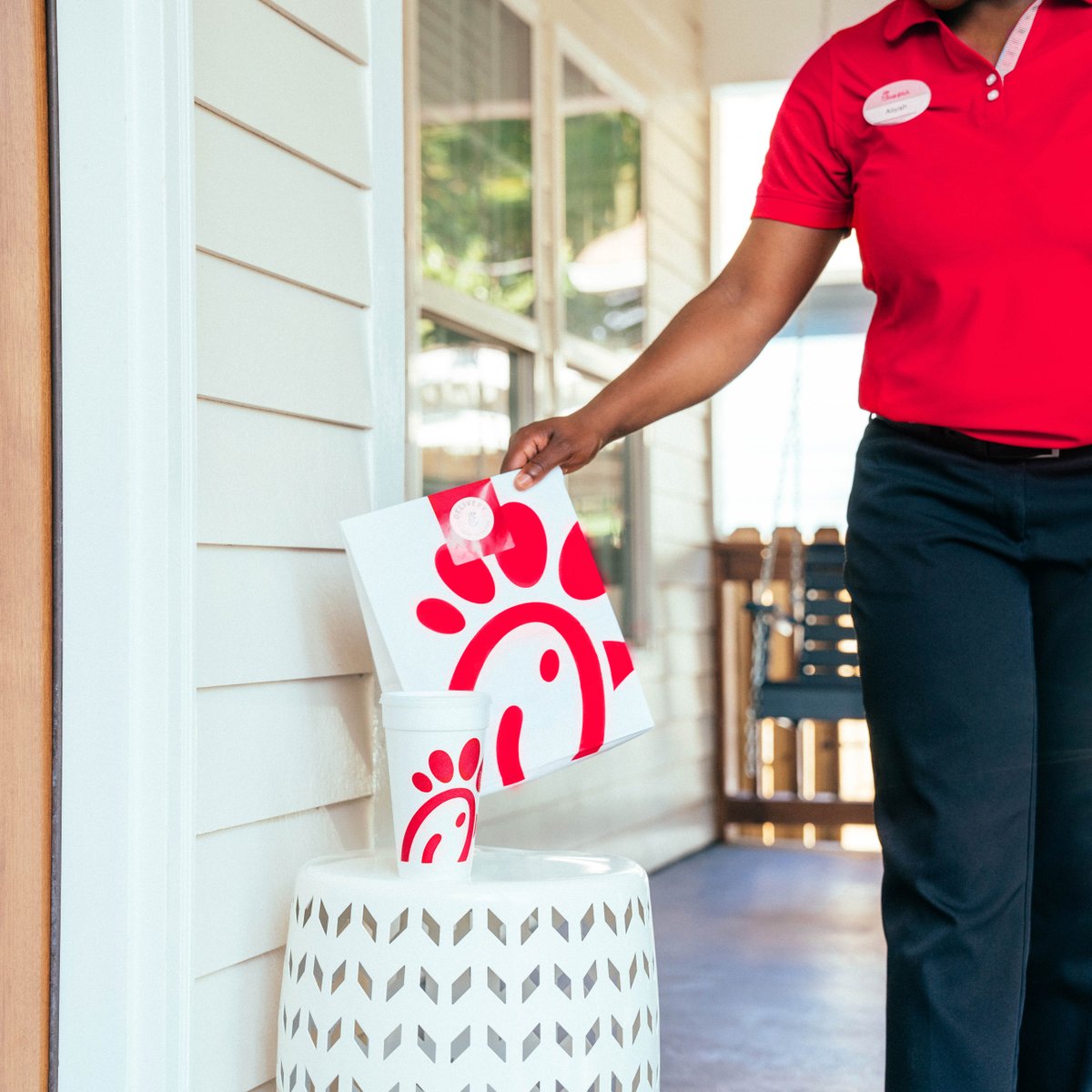 Your favorites delivered in a tap on the Chick-fil-A® App.