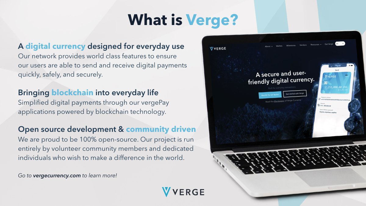 #Vergecurrency
#VergeFam
#Verge
$XVG 
#Crypto