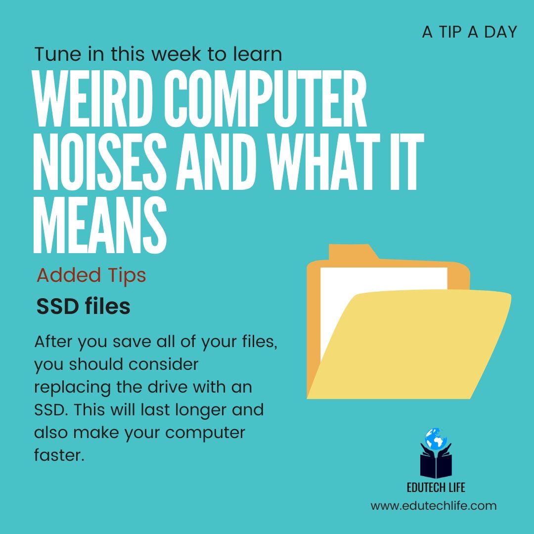 EdutechLife's tweet image. so that was all for this week. Stay tuned for more tips and hacks

Additional Tip 2:  Hard Drive Health
 #technicalworkshops #edutechlife #trainings #biologicalworkshop #workshops #TechnologyTraining