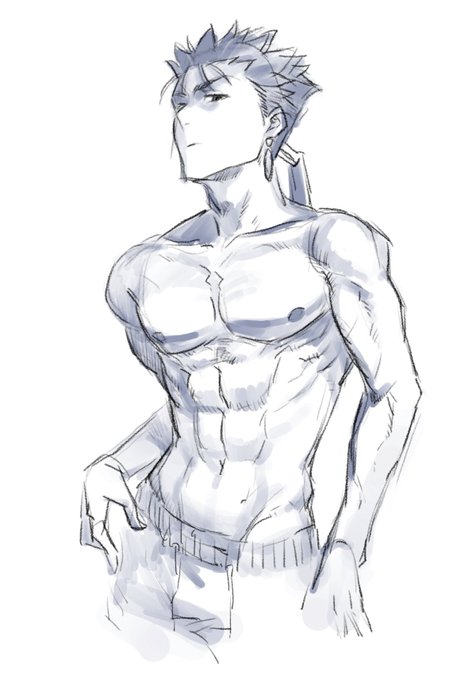 「abs topless male」 illustration images(Latest)