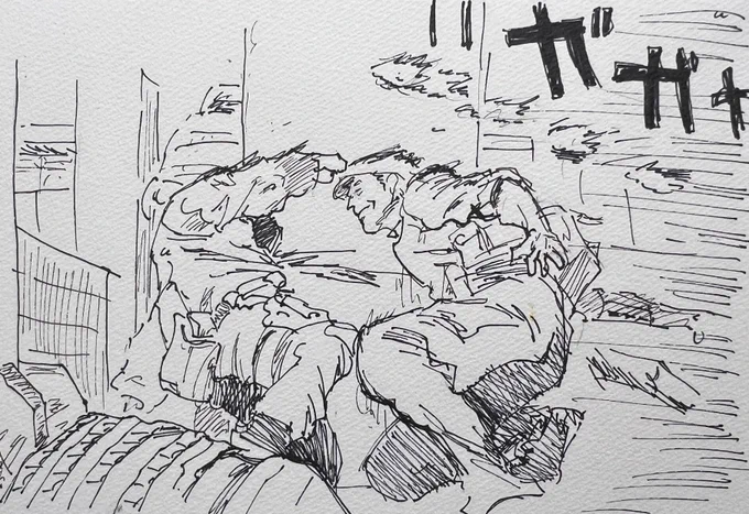 ビール飲みながら落書き
模写。『亜人』12巻より 