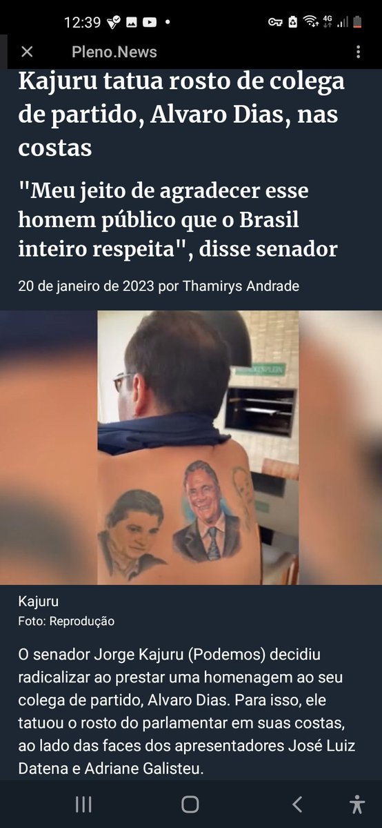maepatriota's tweet photo. É isso aí, pessoal!
Kajuru tatua Álvaro Dias em suas costas. Ao ladinho do Datena. https://t.co/L8bbtuYwx3