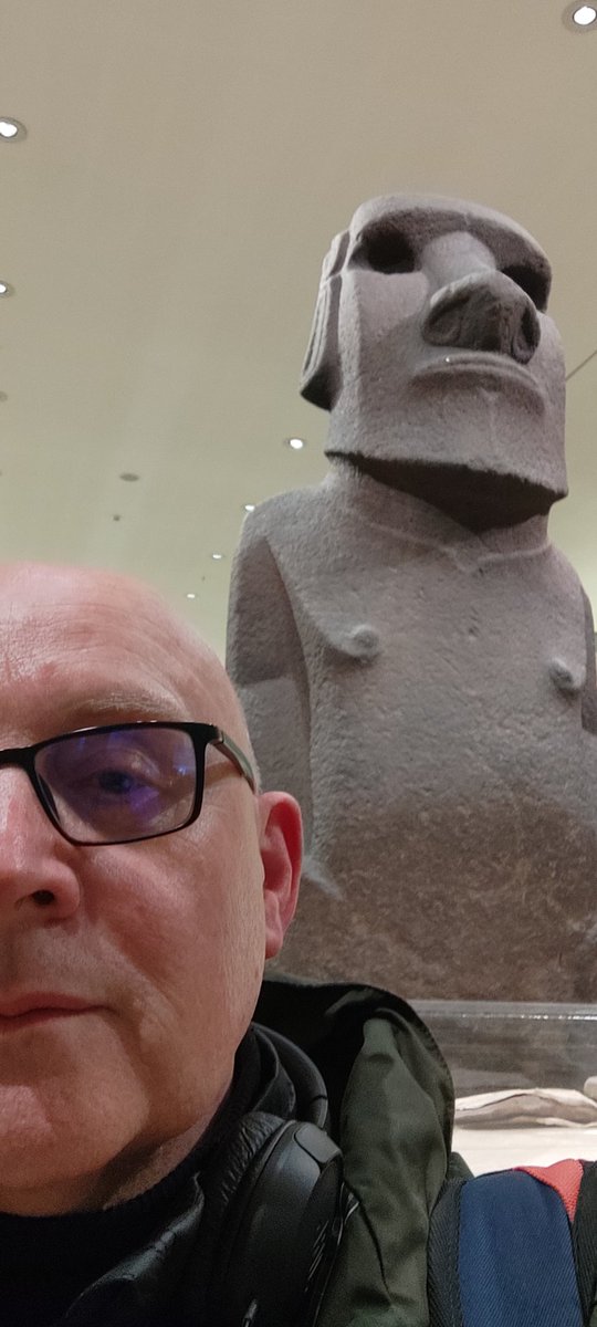 JimJUK's tweet photo. @robertotoole @theMADmuseum Am in the British Museum this afternoon (Basalt figure from Chile) - my friend @SpoonSense is heading to @museumofcomedy and has had two butter knives confiscated for security reasons - he can collect them on the way out (true story)! https://t.co/7oZGSqWHag
