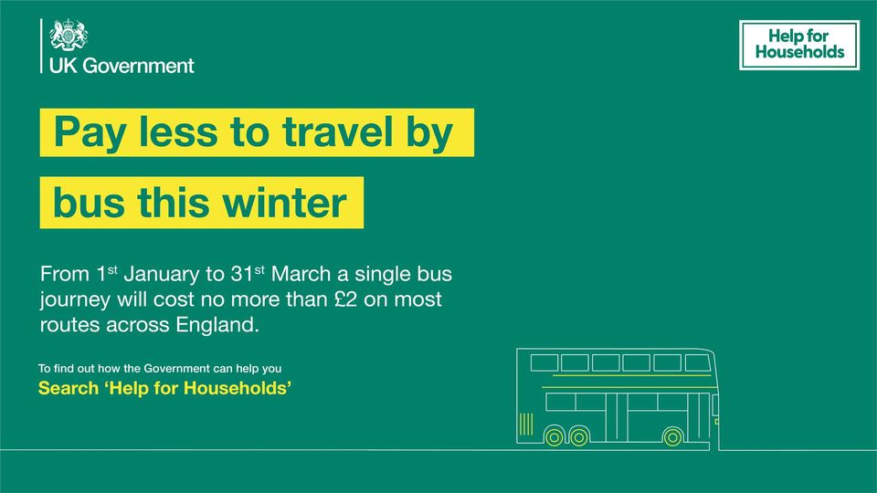 Get around for £2 by bus from January - March. 📆

Most bus fares are capped at £2 for a single, companies participating: Carousel Buses, First Bus Berkshire &amp; Thames Valley, GreenLine (Reading Buses), Red Eagle Buses, Redline Buses &amp; Thames Valley Buses.