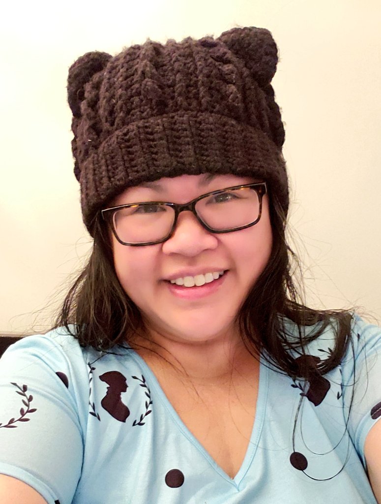 Wearing my <a href="/JaneAustenCoutr/">JaneAustenCouture</a> and channeling my inner Kitty (Bennet) today. 

#kittyrules #janeaustencouture #kittybeanie