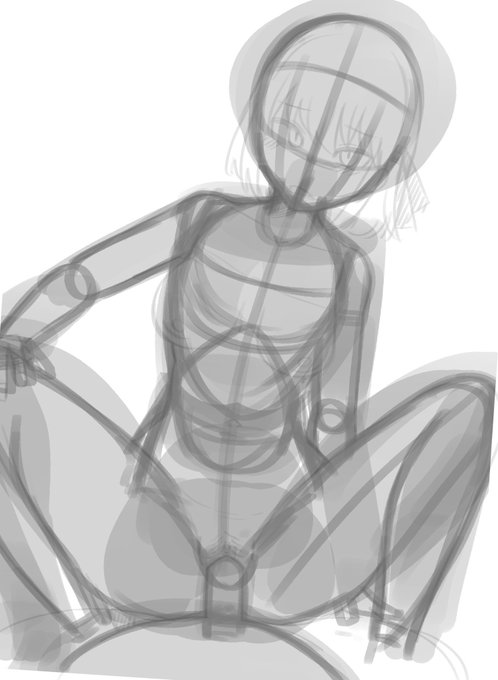 今回の絵はこんな感じのアタリをとったけど上手くいった
小手先の技術だけど、いいもんだな気に入った 