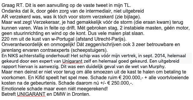 GBeerdsen's tweet photo. Svp RT.
@unigarantnl en DMW hebben nooit gehandelt zoals 't behóórt door Verzek./DMW. Verschuil niet achter
de gemanipuleerde Kifid uitspraak. #unigarant neem verantwoording na ÚW nalatigheid!
LOS DIT EERLIJK OP!
Info TL/profiel of op
https://t.co/fIT95WCMfK
@AutoriteitFM https://t.co/JysQ2TJzVD