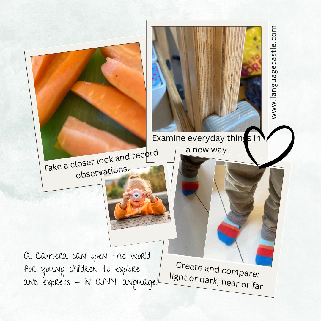 KarenNemethEdM's tweet photo. Multilingual children can express  and explore so much with a camera - even as young as 3 years! The camera empowers any child and all children to be included in creation, observation, and communication. #equityinECE #earlyedchat https://t.co/hknhSR3T80