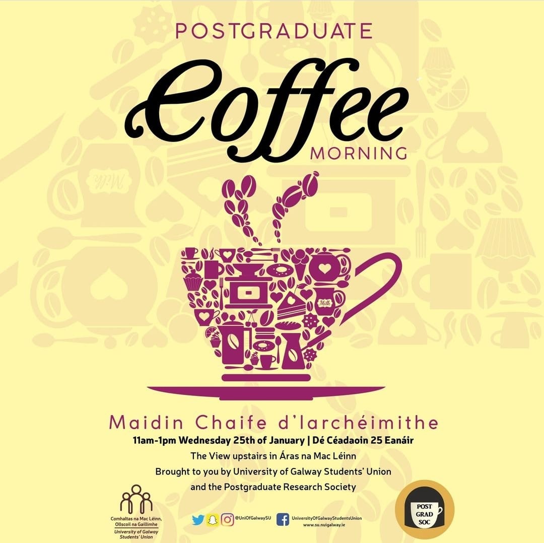 postgradsoc's tweet photo. Join us for a coffee and a chat on Wednesday 25th January 11am-1pm! https://t.co/jTG2Fku8xz