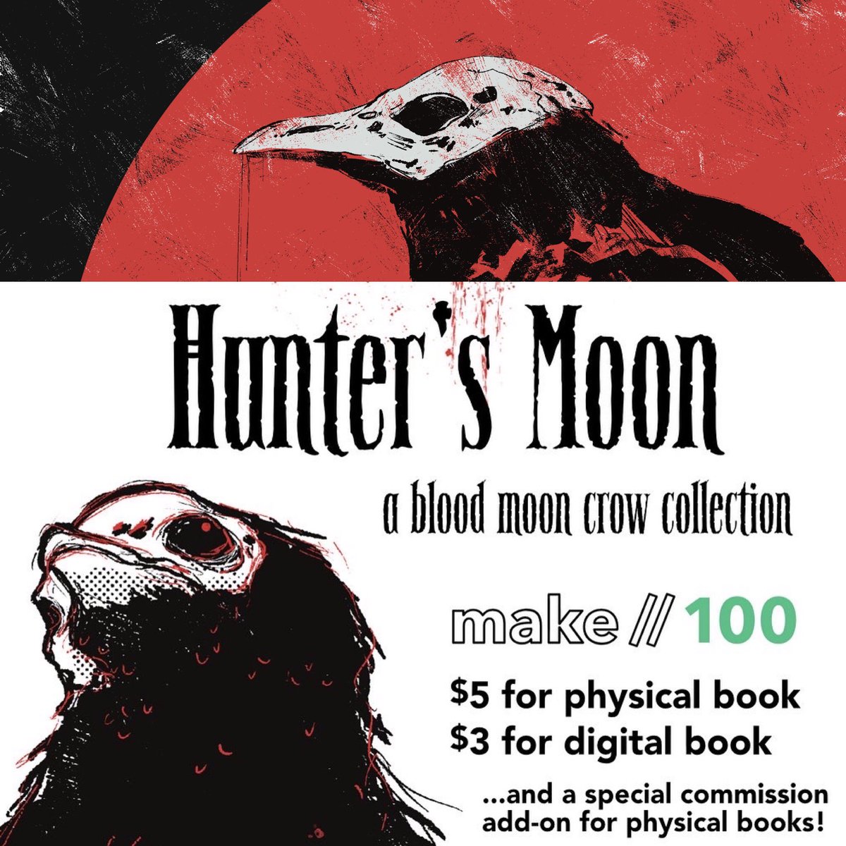 pixelgremlin's tweet image. It’s #selfpromosaturday and I have an art book/comic on kickstarter ending in 3 days! If you like dark things you should check it out and consider backing my little creatures of chaos🩸🖤 😎