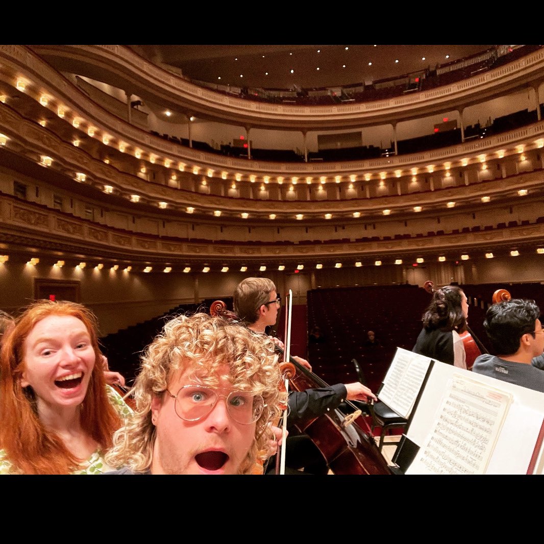 Congrats to <a href="/herndonorchs/">Herndon High School Orchestras</a> alum, John, for making his Carnegie Hall debut last night with the Oberlin Orchestra! We are so proud of you! 🎶🎻