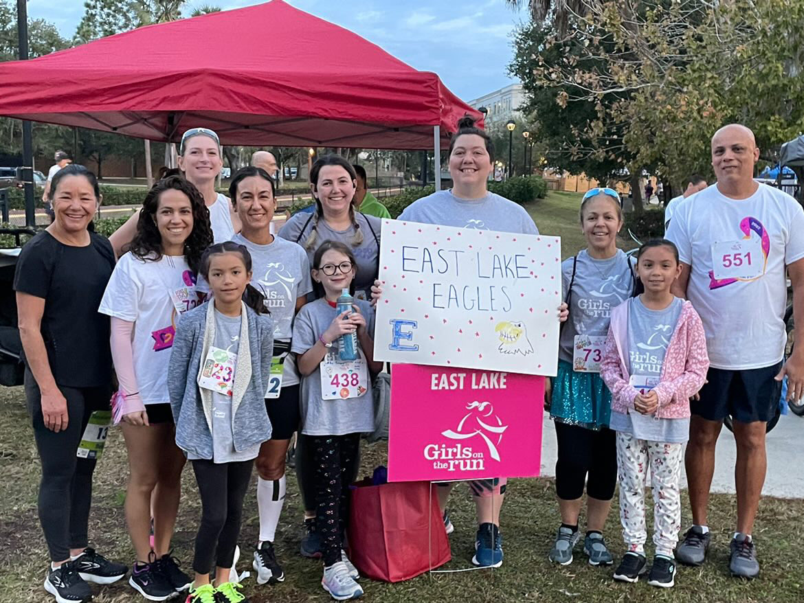 It was a great morning to run in Winter Park, with the Girls2Run team from East Lake ES! So proud of these girls and their supporting coaches, admin, and parents! #SDOCGoodtoGreat #KeepingPacewithWelllness